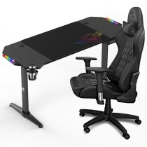 Schreibtisch Spirit of Gamer Headquarter 800 Schwarz Holz MDF 140 x 60 cm