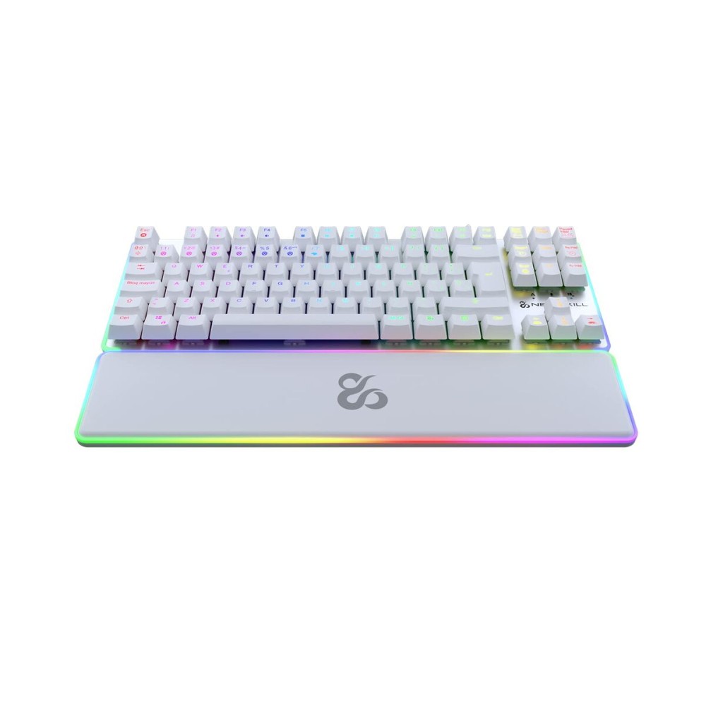 Clavier pour jeu Newskill Gungnyr TKL Pro Ivory LED RGB Espagnol Qwerty