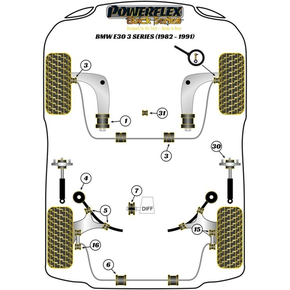 Silentblock Powerflex PFF5-303 Delantera Untere