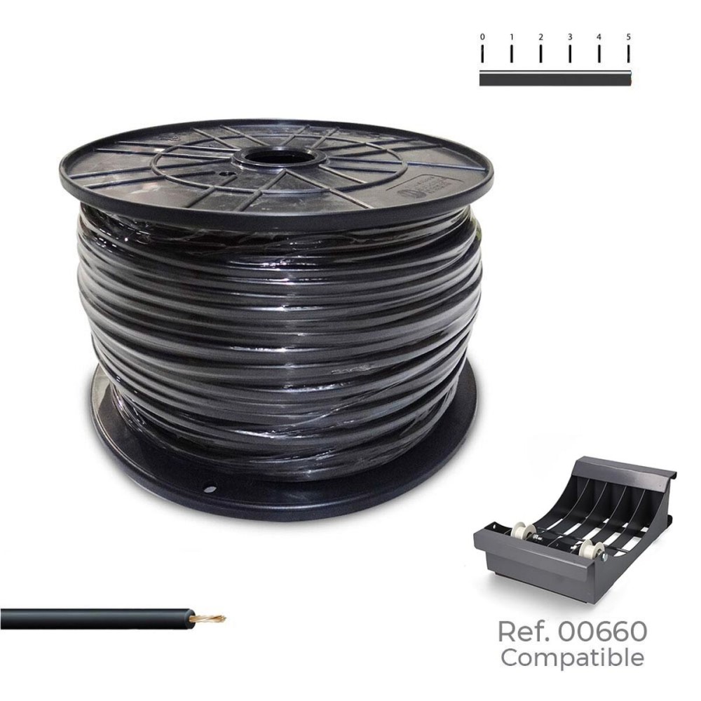 Single Core Electric Cable Sediles Black 400 m h07z1-k Coil