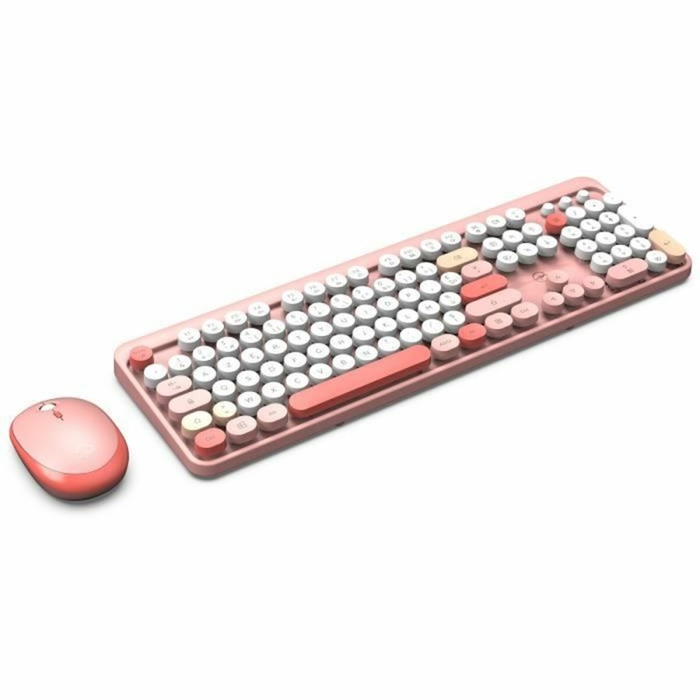 clavier et souris Mobility Lab Pure Color Rose Azerty Français