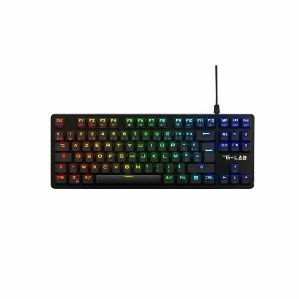 Clavier pour jeu The G-Lab KEYZ PLATI. TKL Noir Azerty Français