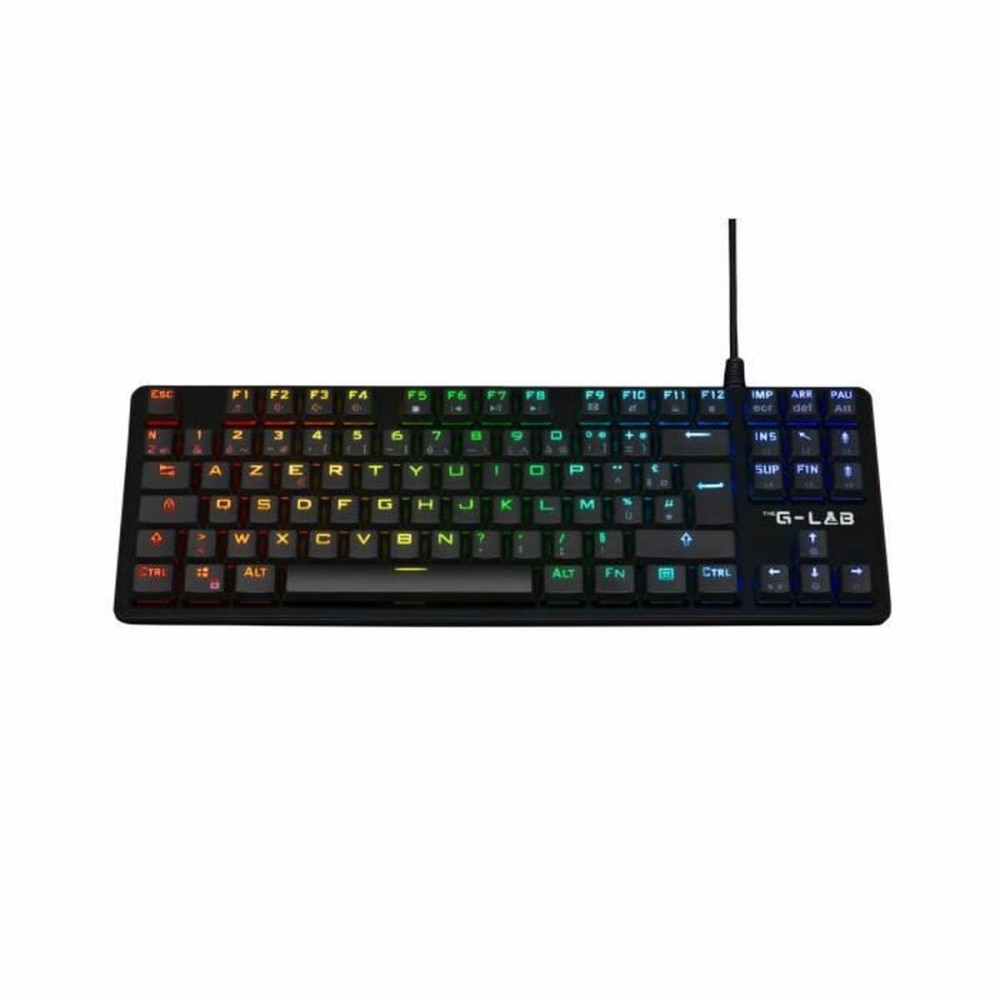 Clavier pour jeu The G-Lab KEYZ PLATI. TKL Noir Azerty Français