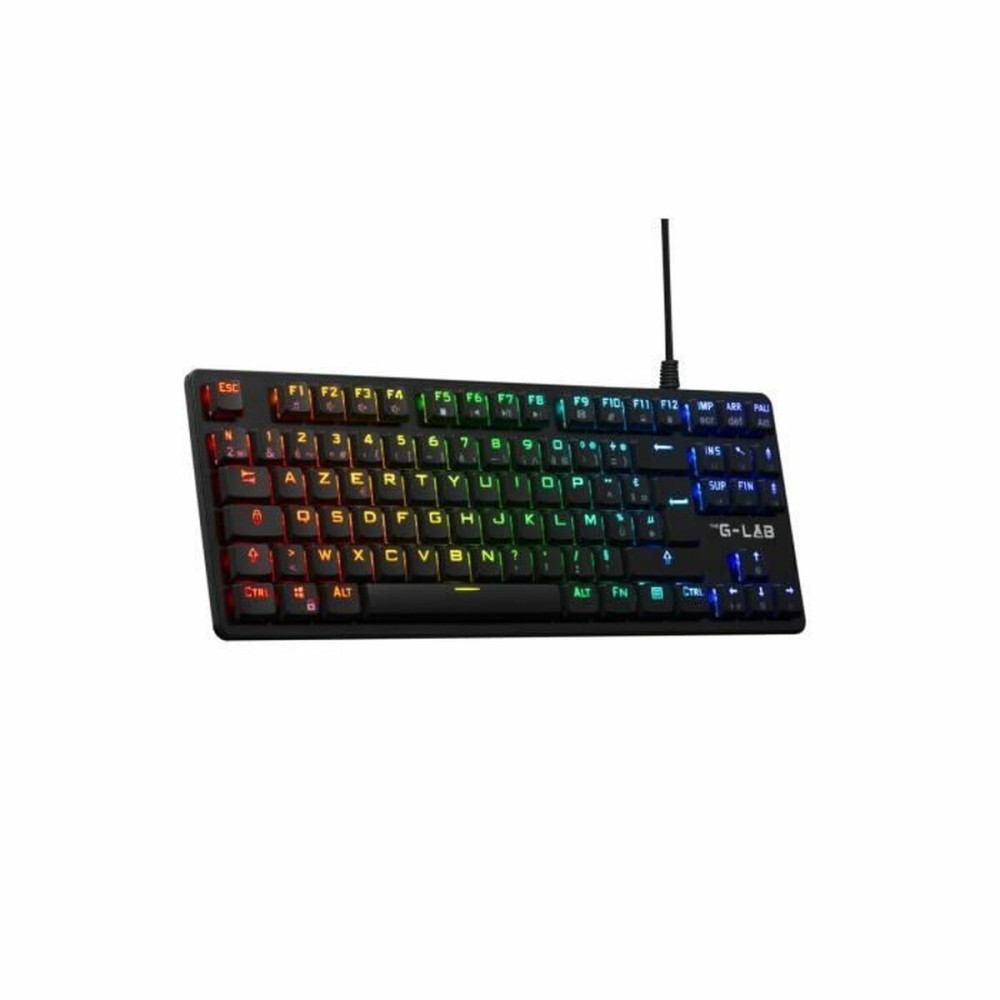 Clavier pour jeu The G-Lab KEYZ PLATI. TKL Noir Azerty Français