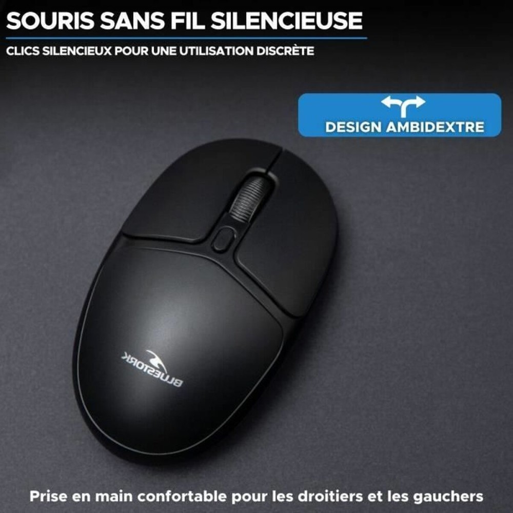 Schnurlose Mouse Bluestork Office 25 Schwarz