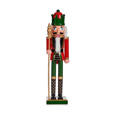 Figurine Décorative Casse-Noisette Musique Mouvement Rouge Vert Extensible Plastique