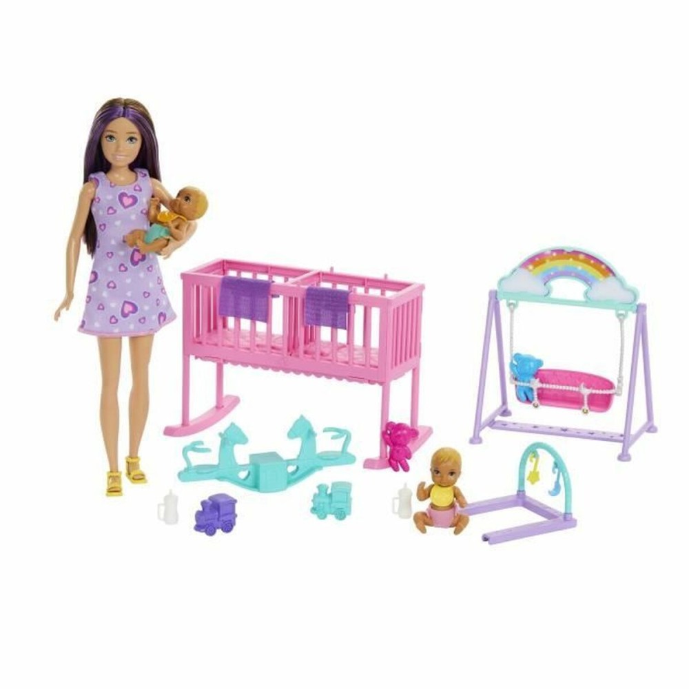 Baby Doll with Accessories Barbie The Twins' Room-Skipper Playset