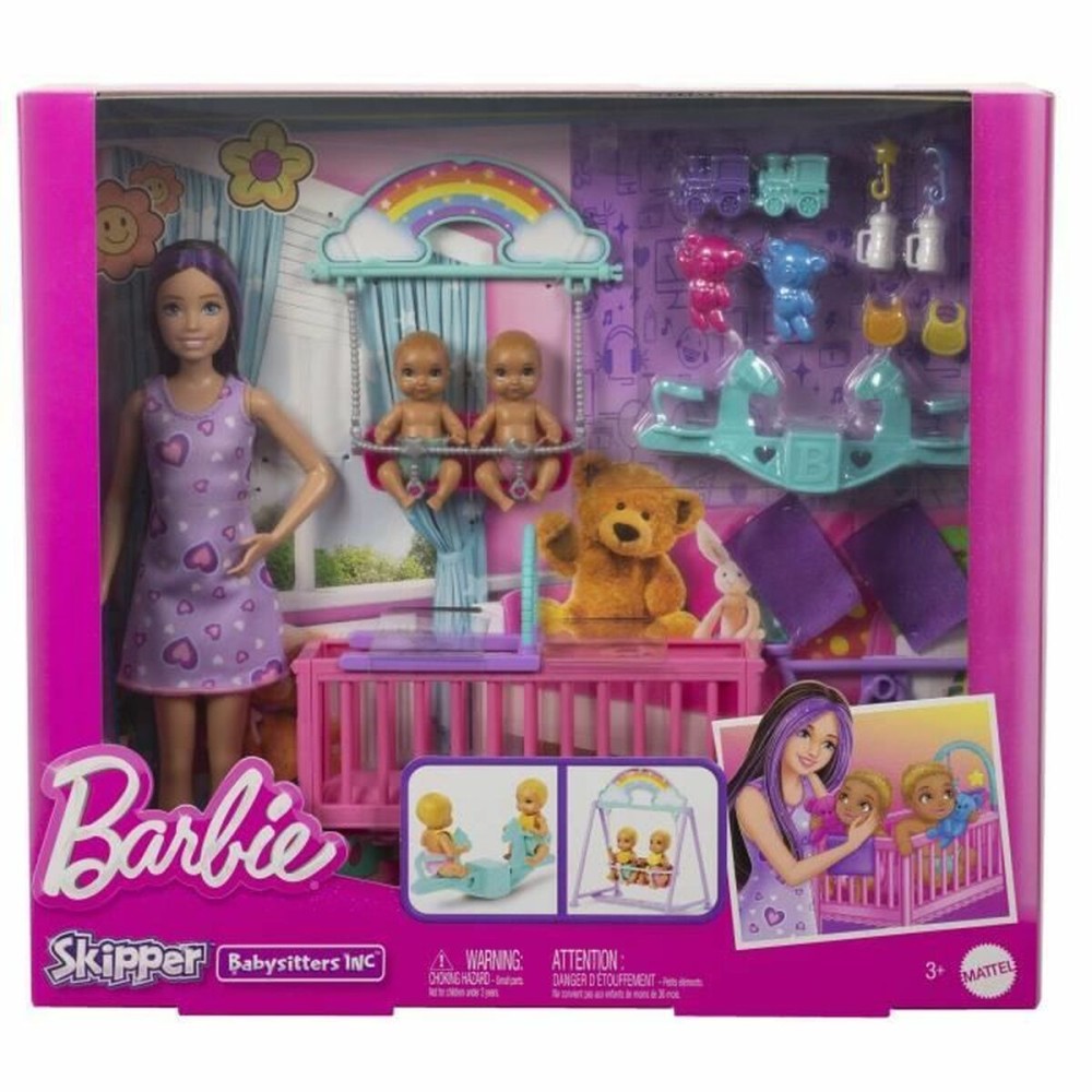 Baby Doll with Accessories Barbie The Twins' Room-Skipper Playset