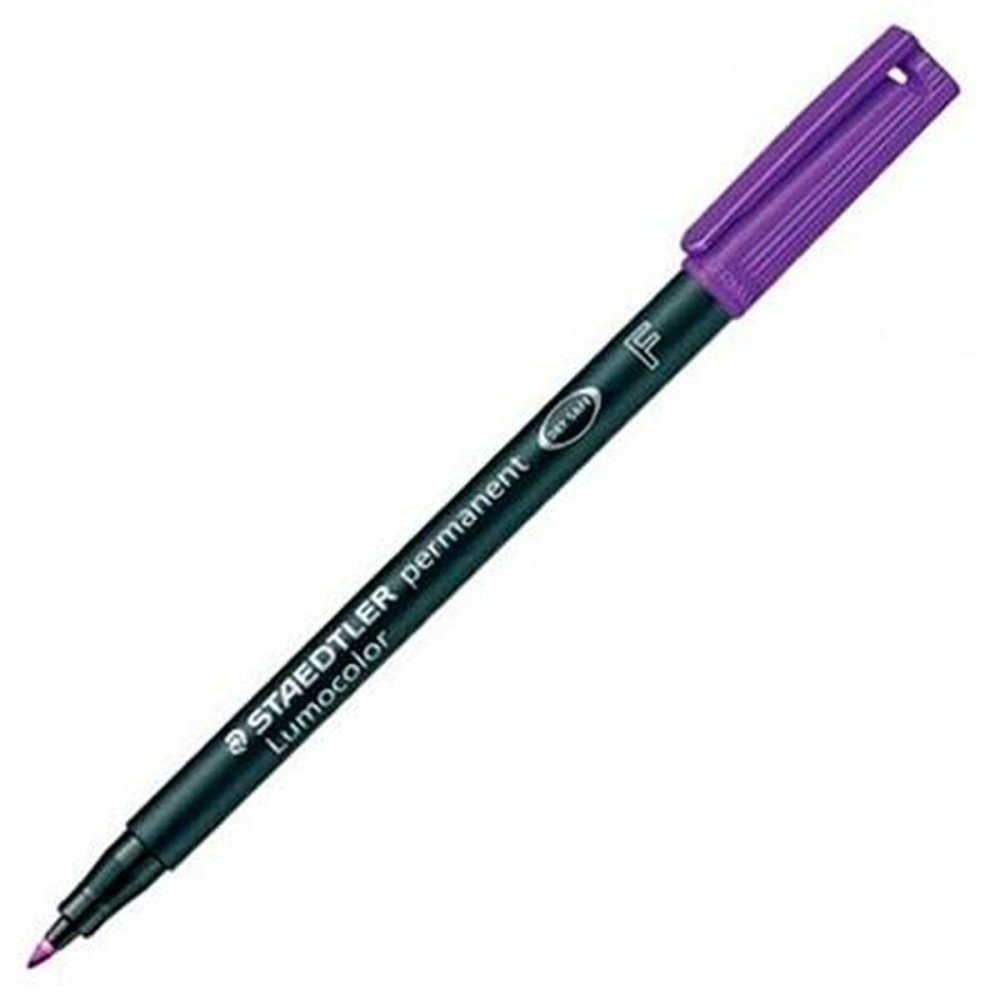 Permanent marker Staedtler Lumocolor Permanent 318 F Violet (10 Units)