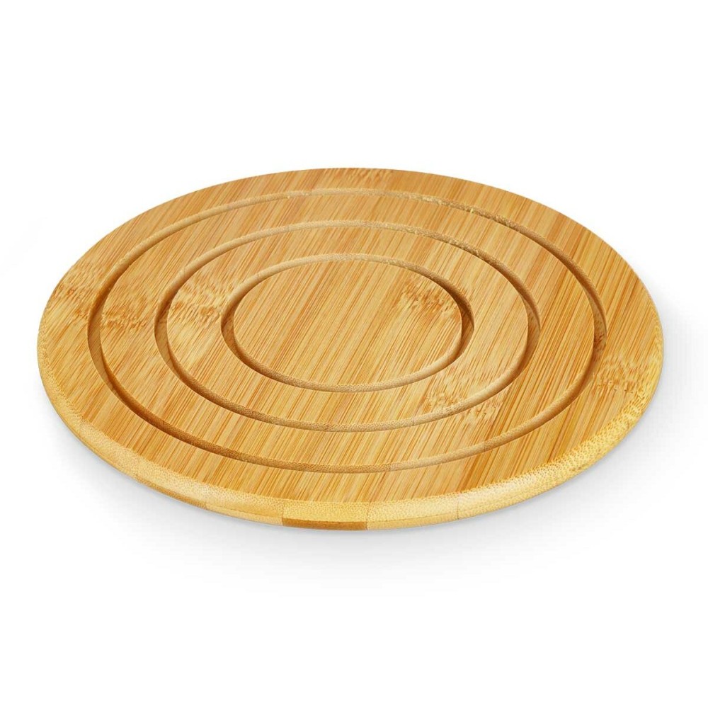 Table Mat Kinvara 897 Natural Bamboo Circular 19 x 1 x 19 cm (24 Units)