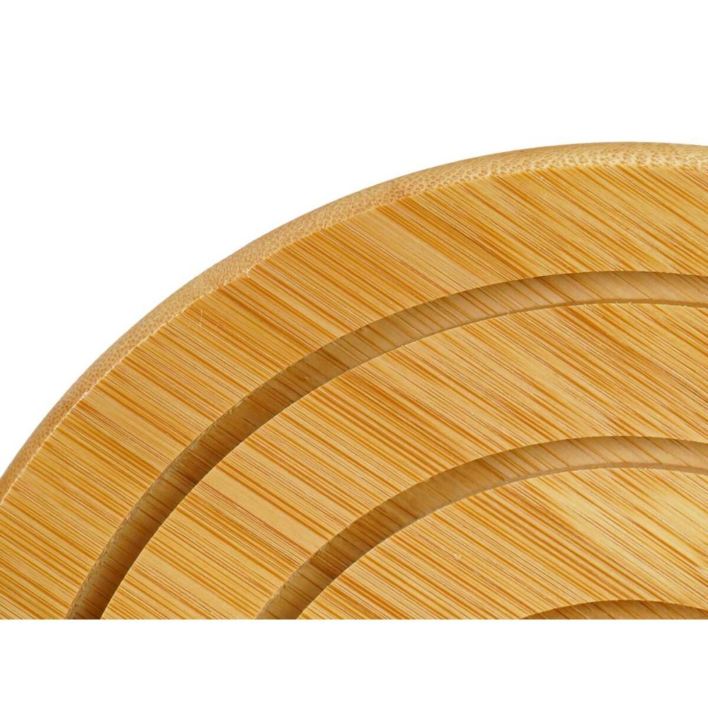 Table Mat Kinvara 897 Natural Bamboo Circular 19 x 1 x 19 cm (24 Units)