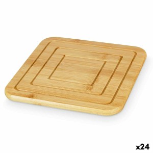 Table Mat Kinvara 896 Natural Bamboo Squared 19 x 1 x 19 cm (24 Units)