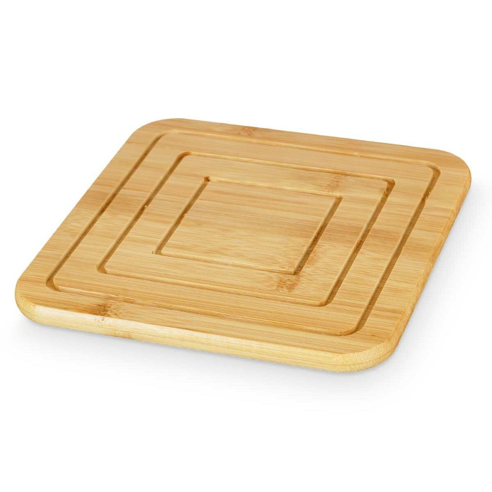 Table Mat Kinvara 896 Natural Bamboo Squared 19 x 1 x 19 cm (24 Units)