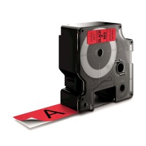 Laminated Tape for Labelling Machines Dymo D1 53717 24 mm LabelManager™ Red Black (5 Units)