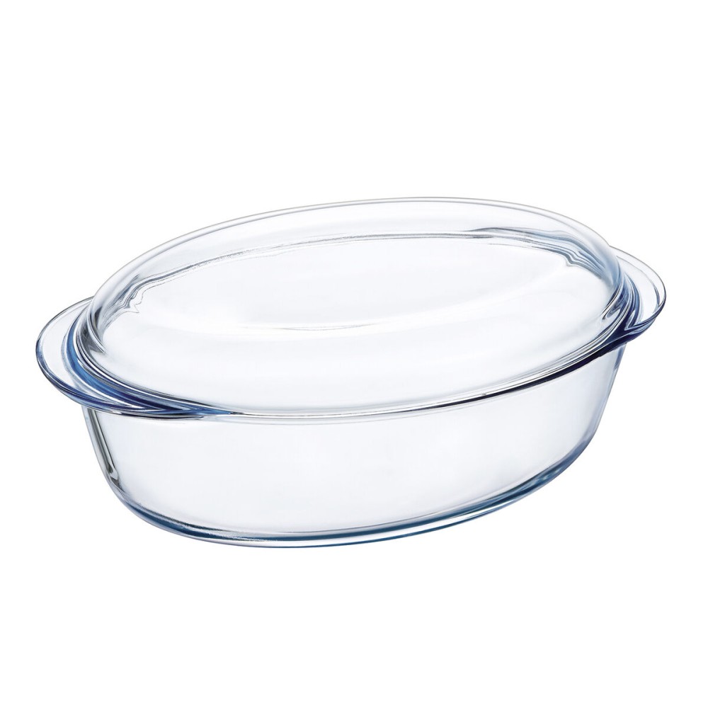 Ofenschüssel Pyrex Classic Vidrio Durchsichtig Glas 33 x 20 x 10 cm mit Deckel (3 Stück)