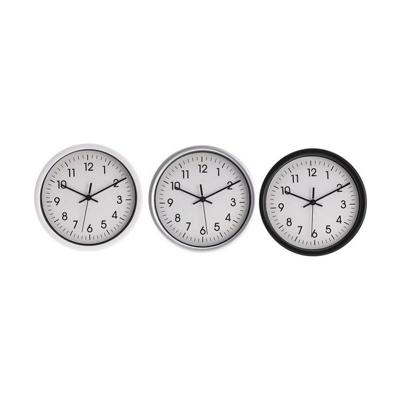 Horloge Murale EDM PVC ø 20 x 4 cm Ø 20 cm x 4 cm Noir Rond