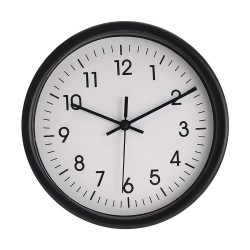 Wall Clock EDM PVC ø 20 x 4 cm Ø 20 cm x 4 cm Black Circular