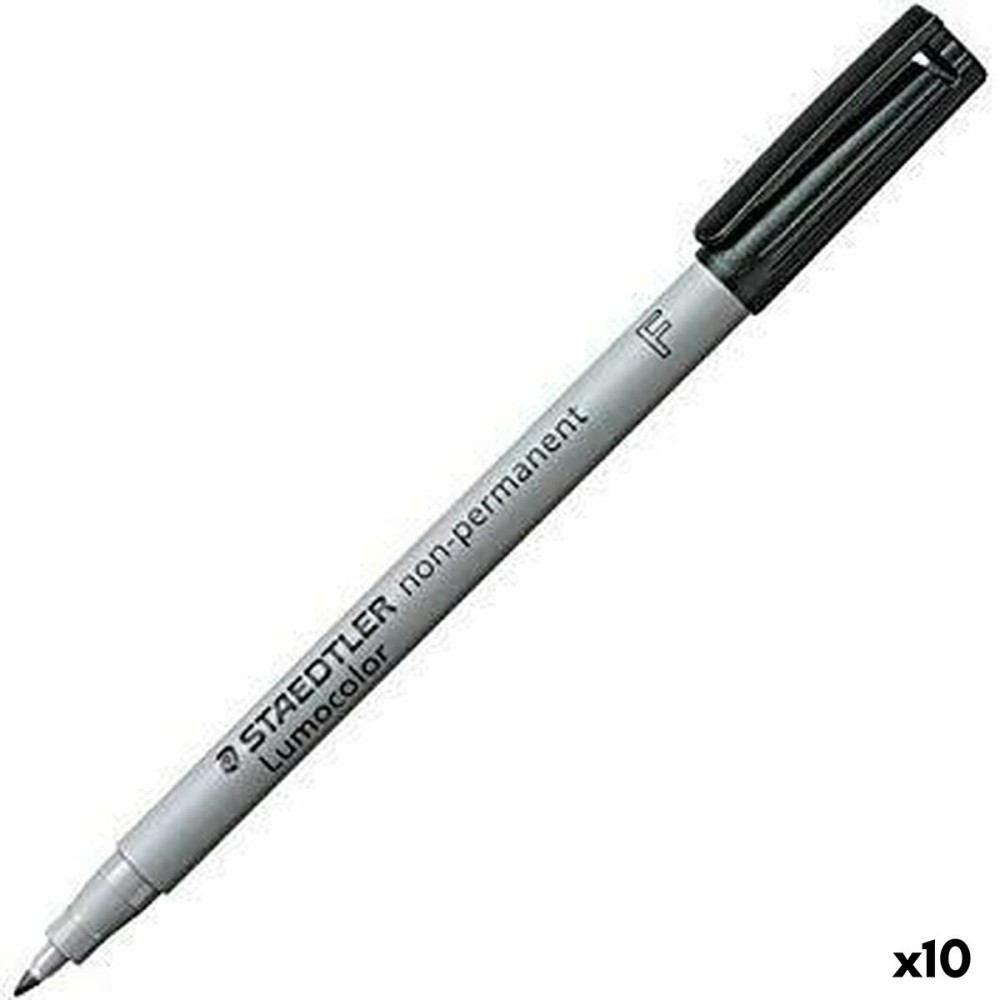 Marqueur Staedtler Lumocolor 316F  Noir (10 Unités)