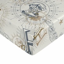 Drap housse Harry Potter Blanc Beige Doré Lit 2 persones