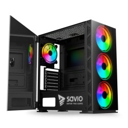 ATX Semi-Tower Gehäuse Savio SAVGC-PRIMEX1 Schwarz