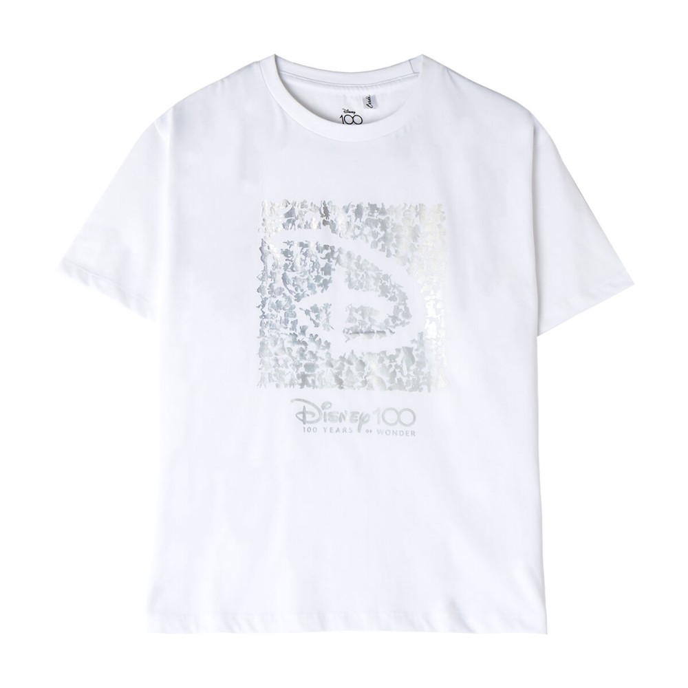 T shirt à manches courtes Disney Blanc