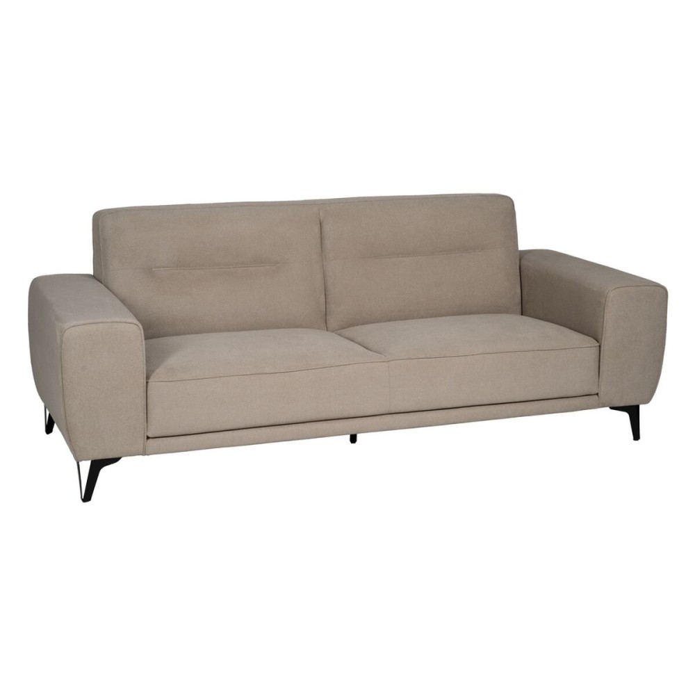 Dreisitzer-Sofa Taupe Holz 220 x 87 x 85 cm