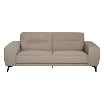 Dreisitzer-Sofa Taupe Holz 220 x 87 x 85 cm