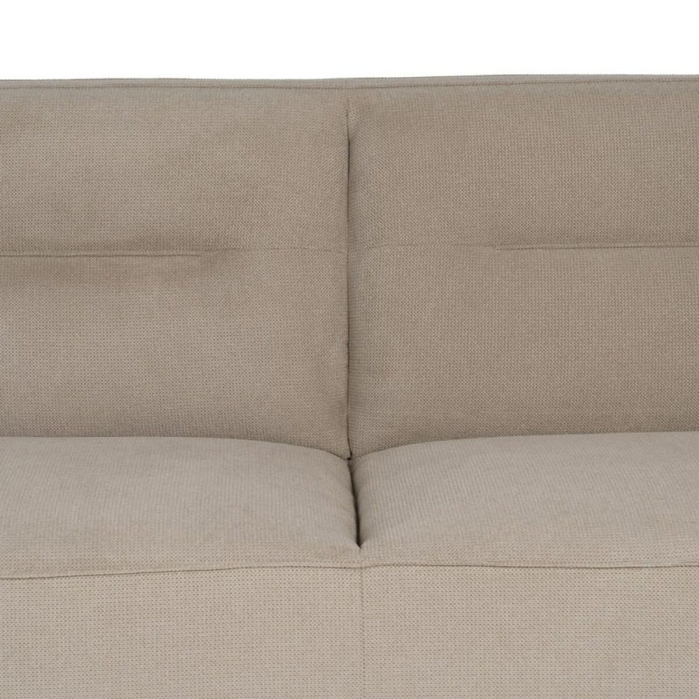 3-Seater Sofa Taupe Wood 220 x 87 x 85 cm