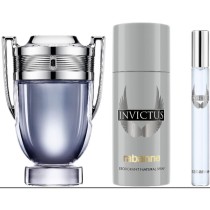 Men's Perfume Set Paco Rabanne Invictus 3 Pieces