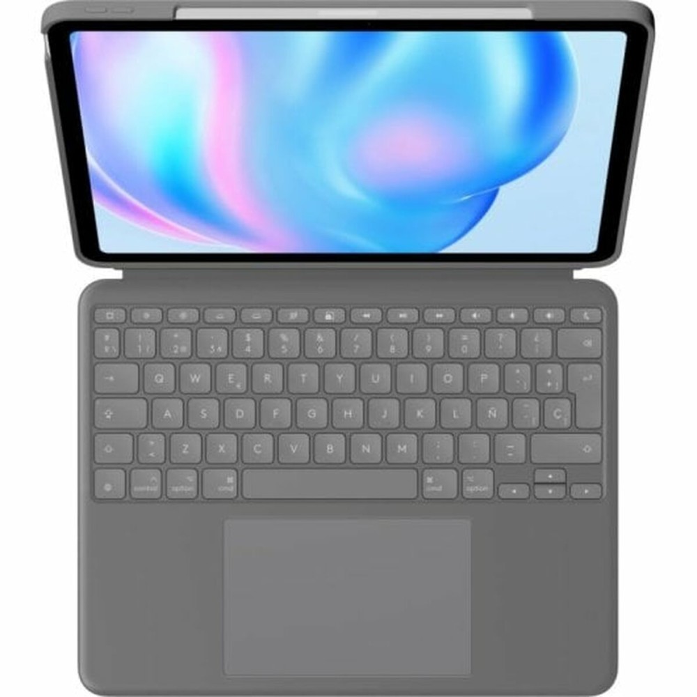 Tablet cover Logitech iPad Air 2024 Grey Spanish Qwerty QWERTY