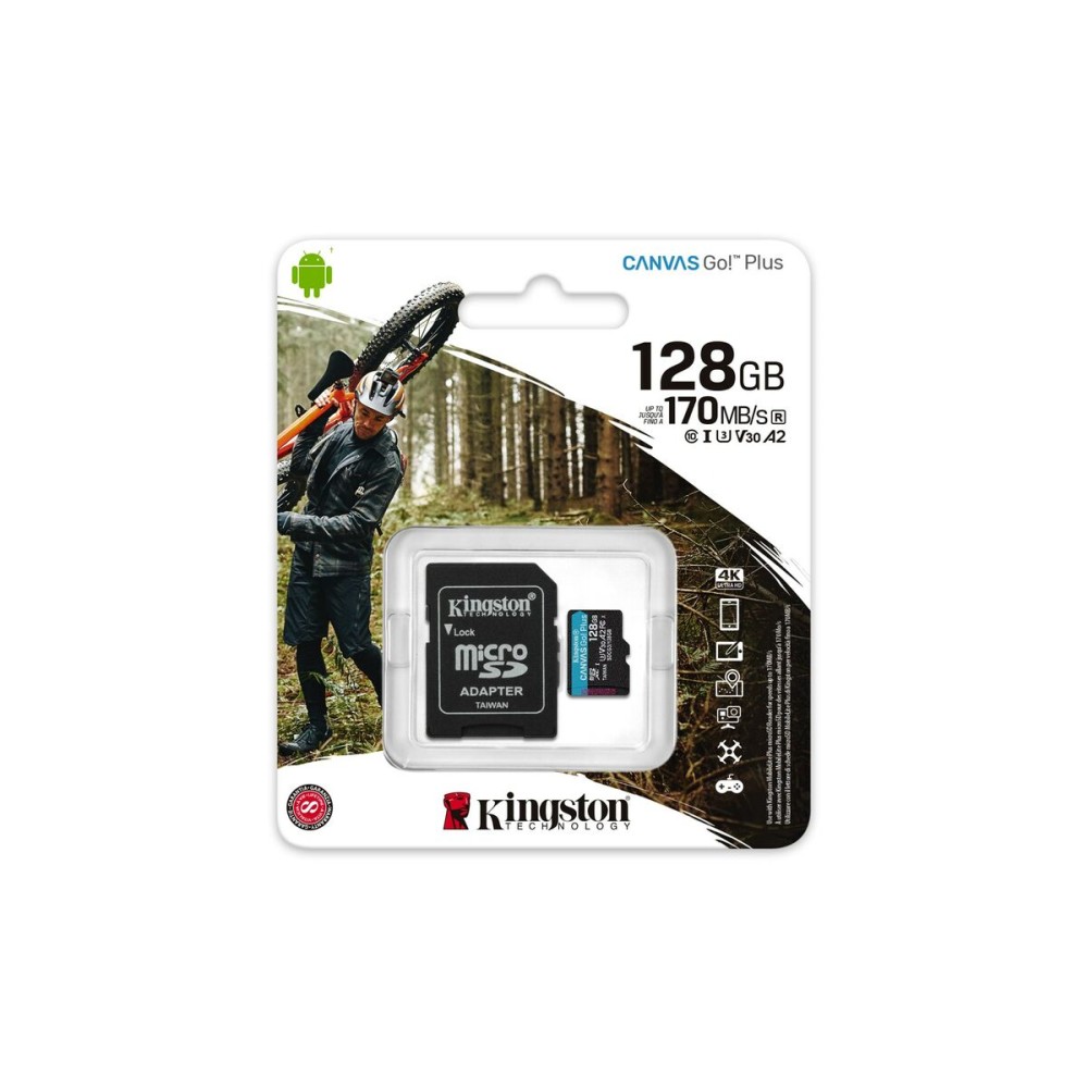 Carte Mémoire Micro SD avec Adaptateur Kingston SDCG3/128GB 128 GB