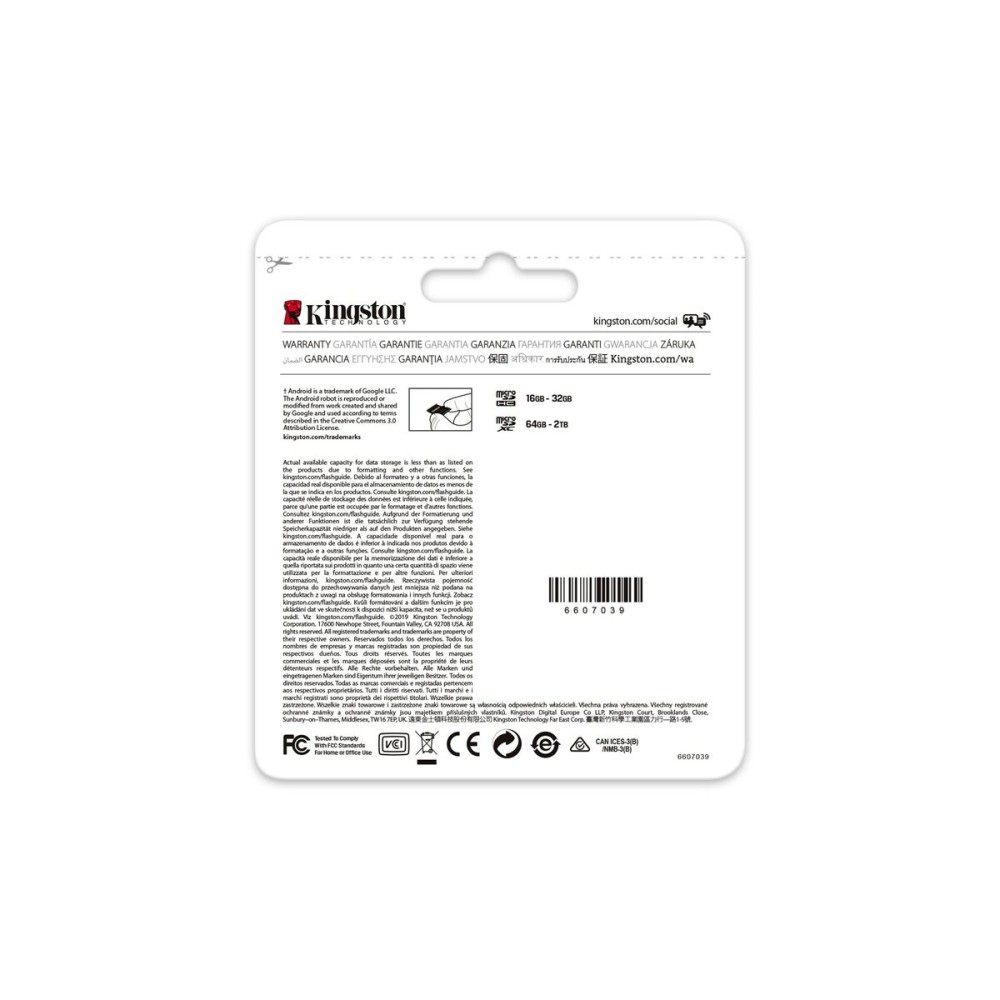 Carte Mémoire Micro SD avec Adaptateur Kingston SDCG3/128GB 128 GB