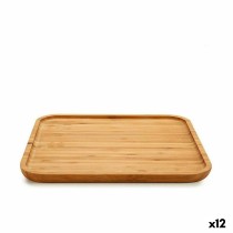 Tablett für Snacks Kinvara 55074 Braun karriert 30 x 1,5 x 30 cm (12 Stück)