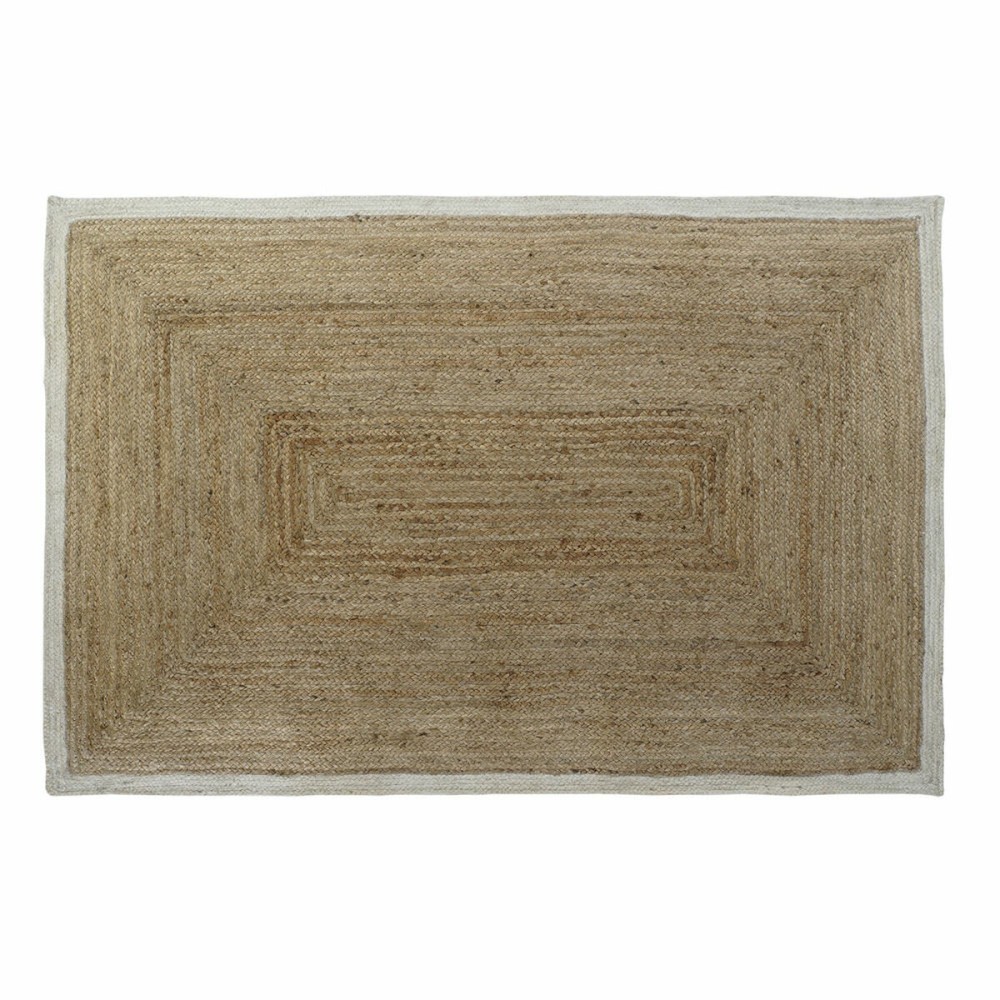 Tapis DKD Home Decor Blanc Marron Clair Scandi 200 x 290 x 1 cm