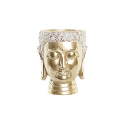 Blumentopf DKD Home Decor 17,5 x 17,5 x 21 cm Gold Buddha Harz