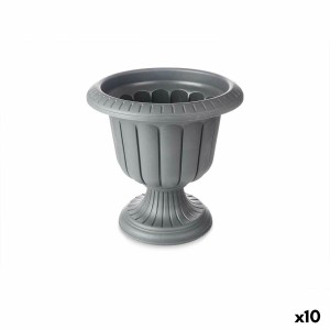 Cache-pot Verre Anthracite Plastique 35 x 34,7 x 35 cm (10 Unités)