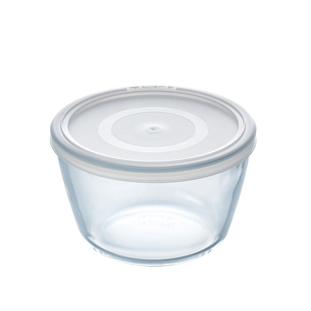 Panier-repas rond avec couvercle Pyrex Cook & Freeze 1,1 L 15 x 15 x 10 cm Transparent Silicone verre (4 Unités)