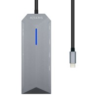 Hub USB Aisens ASUC-8P004-GR Gris 100 W 4K Ultra HD (1 Unité)