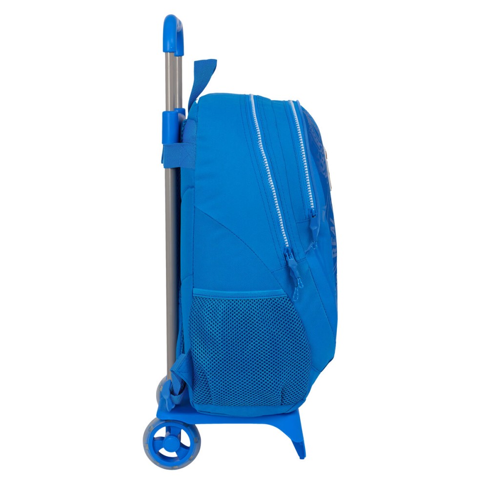 School Rucksack with Wheels R. C. Deportivo de La Coruña Blue 32 x 44 x 16 cm