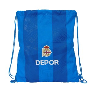 Sac à dos serré par des ficelles R. C. Deportivo de La Coruña Bleu 35 x 40 x 1 cm