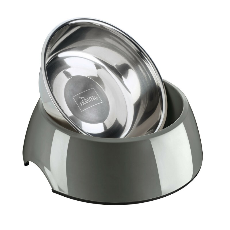 Dog Feeder Hunter Grey 350 ml Stainless steel