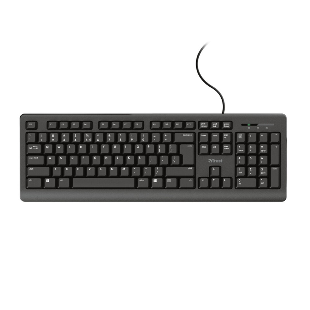 Tastatur Trust Primo Qwerty Portugiesisch Schwarz