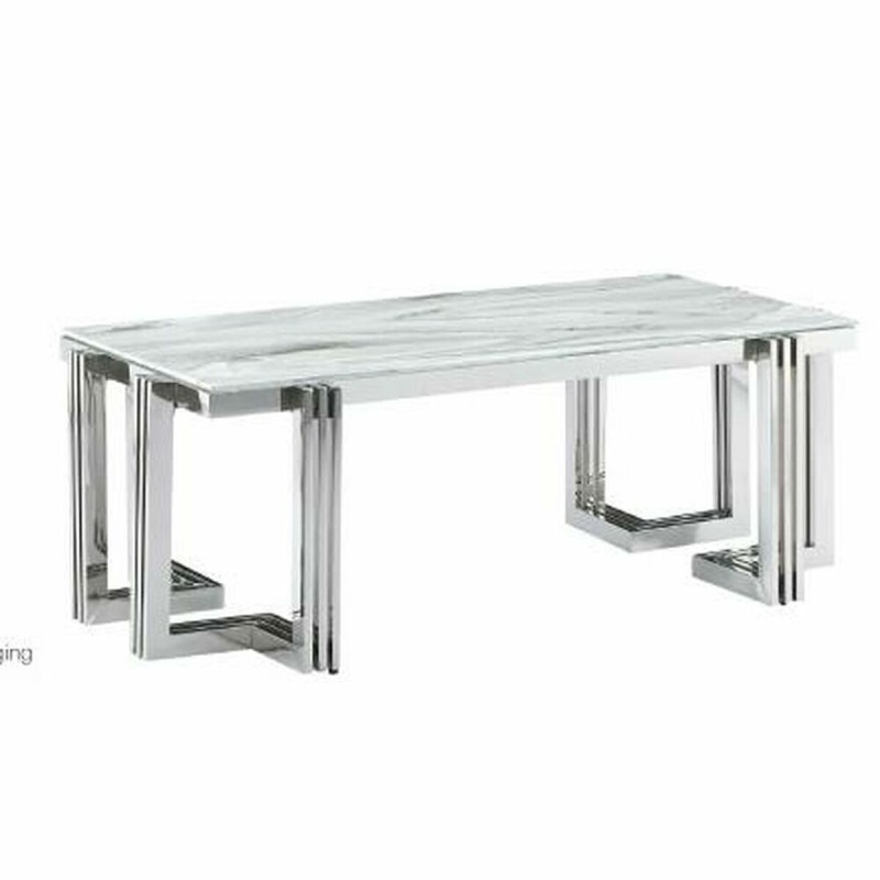 Table de Salle à Manger DKD Home Decor Verre Acier (180 x 90 x 76 cm)