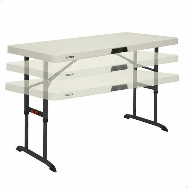 Folding Table Lifetime Lifetime 122 x 86 x 61 cm Cream Steel Plastic