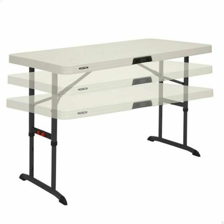 Table Klapptisch Lifetime Lifetime 122 x 86 x 61 cm Creme Stahl Kunststoff