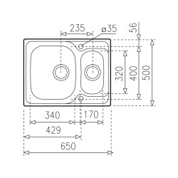 Évier simple Teka 115070001 Acier 50 x 65 x 16 cm (Reconditionné B)