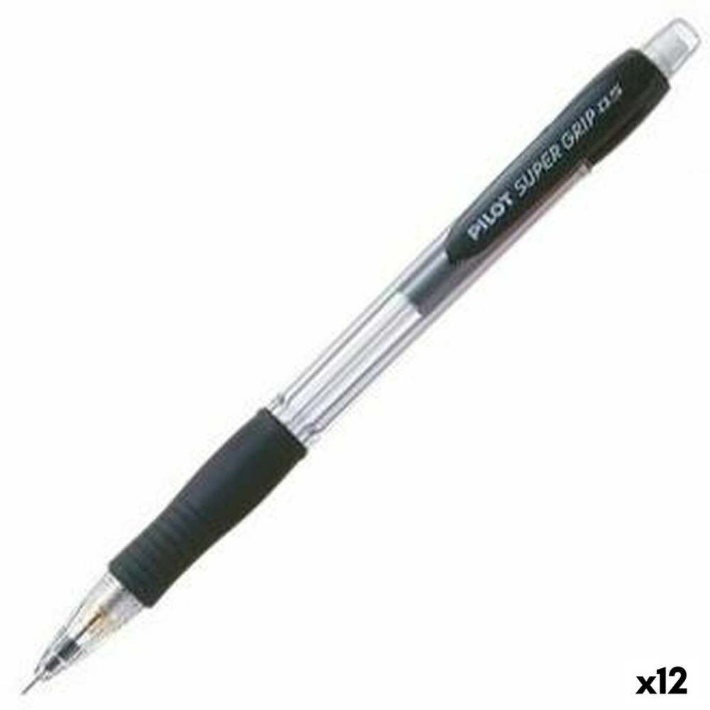 Druckbleistift Pilot Super Grip Schwarz 0,5 mm (12 Stück)