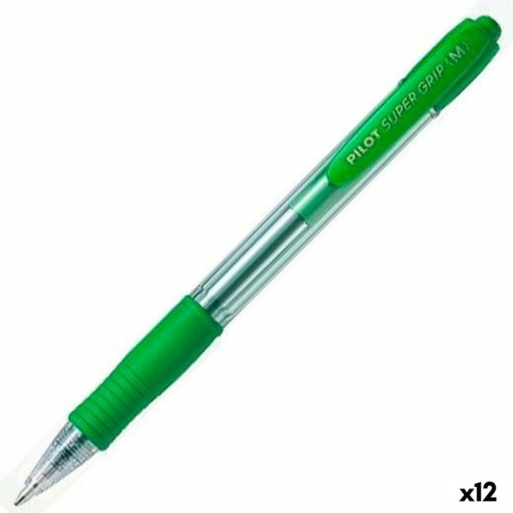 Crayon Pilot Supergrip Vert 0,4 mm (12 Unités)