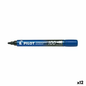 Marqueur permanent Pilot SCA-100 Bleu (12 Unités)