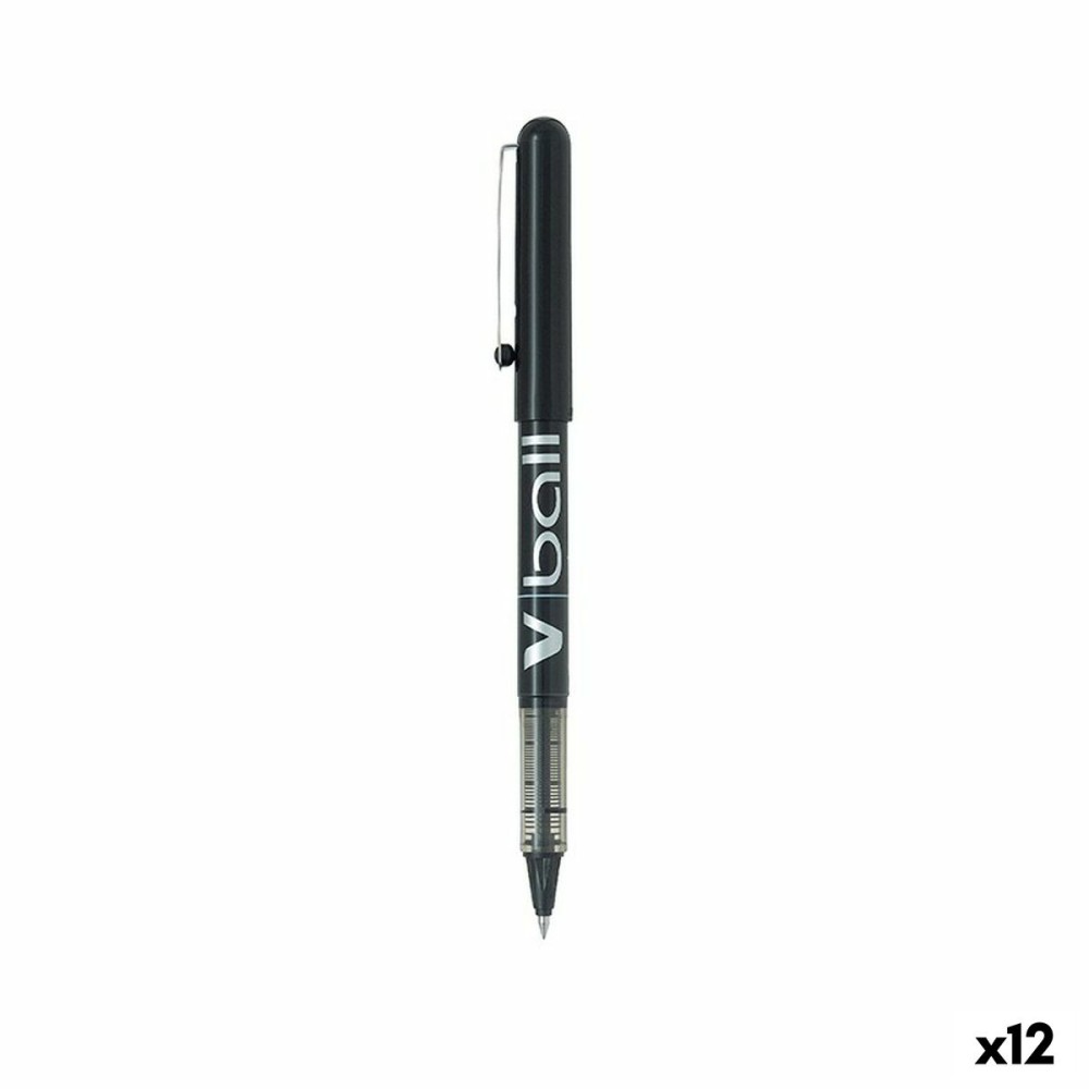 Crayon Roller Pilot V Ball 0,7 mm Noir (12 Unités)